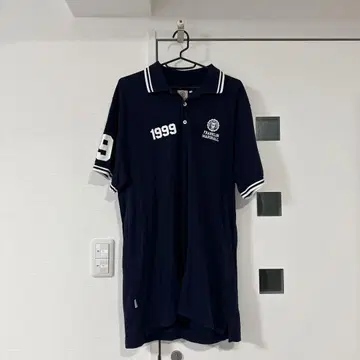 미사용 FRANKLIN MARSHALL 네이비 피케 셔츠 1999