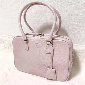 ADMJ 미니 보스턴 백 핸드백 슈링크 가죽 벚꽃색 28cm