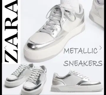 Zara 메탈릭 스니커즈 미사용 새상품