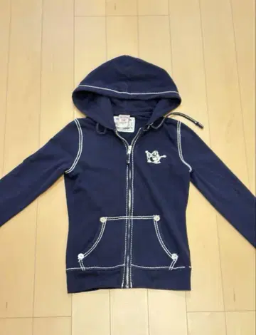 TRADITION 후드 부착 네이비 후드티 XS