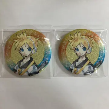 카가미네 렌 VOCALOID 피아프로 반짝이는 라메 믹스 캔뱃지 그리캔