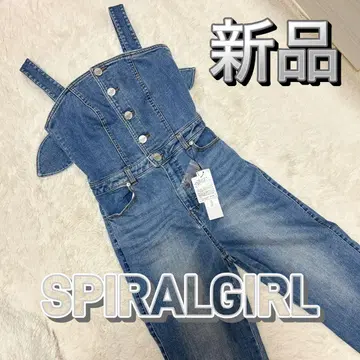 새상품 택 포함 SPIRALGIRL 데님 살로펫 뒷부분 리본