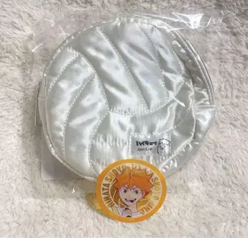 마츠모토키요시 코코카라 하이큐 배구형 퀼팅 파우치 화이트 마스코트