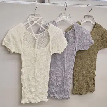 todayful 2way sheer Knittops 아이스 블루