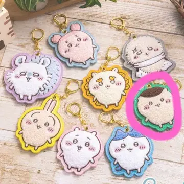 치이카와 (먼작귀) 복슬복슬 사가 자수 키링 밤만쥬 레어