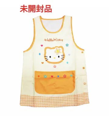 산리오 헬로키티 패턴 오렌지 에이프런 M~L 사이즈 미개봉품
