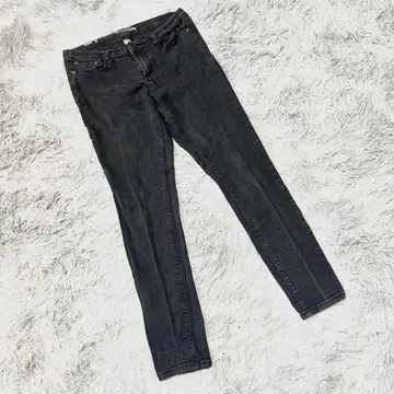 빈티지 블랙 스키니 청바지 스트레치 구제 의류 Y2K