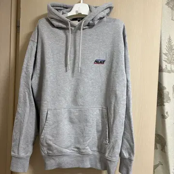 PALACE 그레이 후드 부착 후드티