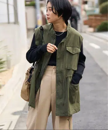 M-65 베스트 프릭스스토어 FREAK'S STORE 밀리터리 카키