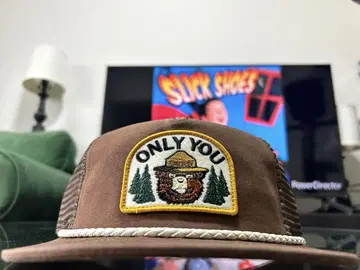 USA 산림청 스모키 베어 Smokey Bear 메쉬 캡 브라운