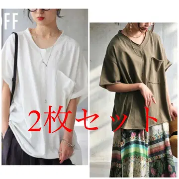 antiqua 컷오프 V넥 T