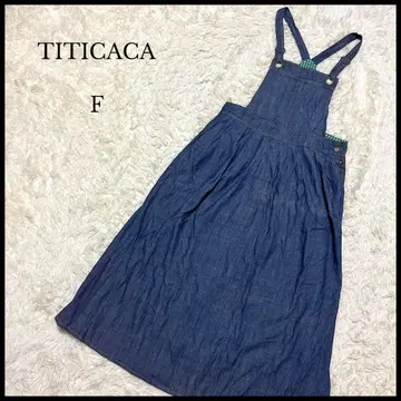[ TITICACA ] 티티카카 데님 살로펫 스커트 프리 사이즈 여성용
