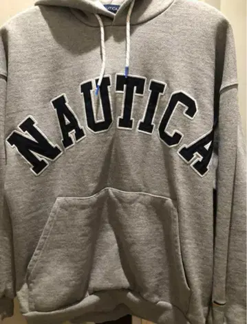 NAUTICA 노티카 후드티 M 사이즈 그레이 오버 사이즈 로고