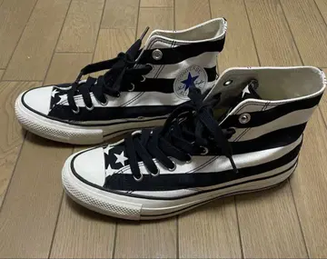 컨버스 CHUCKTAYLOR 하이컷 블랙 화이트 별 26cm