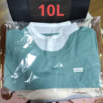 레이어드 스타일 연한 녹색 니트 10L