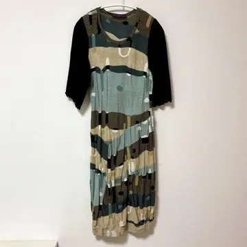 M.& KYOKO 칠부 소매 티셔츠 원피스 사이즈 1