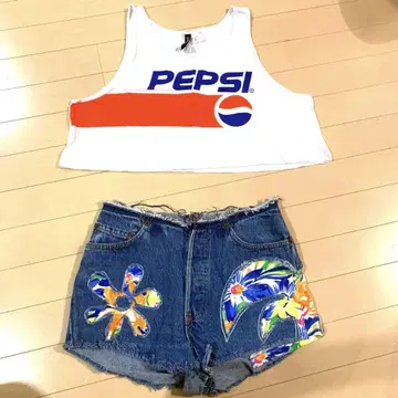 초레어 컨디션 최상 레어 70s 리바이스 데님 리메이크 숏팬츠