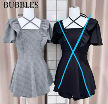 BUBBLES 백리본 페플럼 셋업