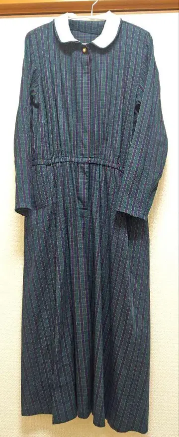 빈티지 구제 의류 원피스 그린 체크 청순 스타일