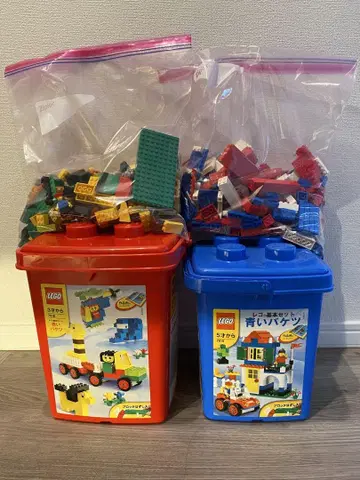 LEGO 빨간색 바케츠 파랑 바케츠 7615.7616