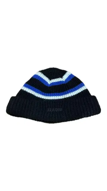 블랙 블루 스트라이프 니트 모자 XLARGE