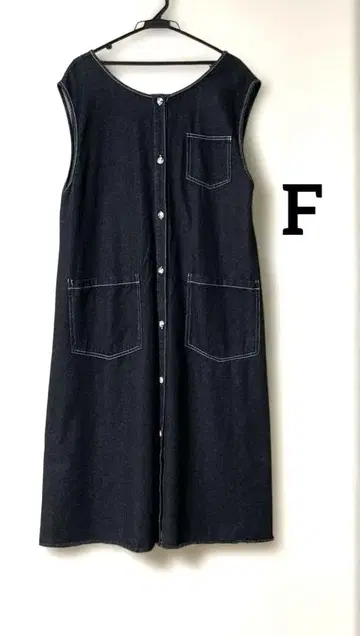 미사용 새상품 CRB 버튼 플라이 데님 오버롤 스커트 블랙 F