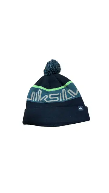 Quiksilver 폼폼 포함 니트 모자 블랙 그린