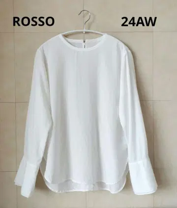 ROSSO 24AW 백리본 더블 커프스 블라우스