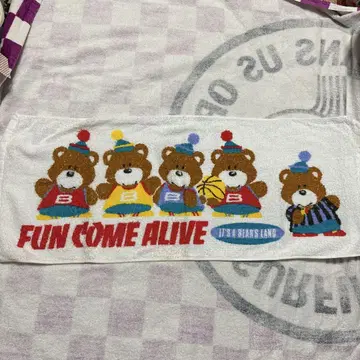 쇼와 레트로 산리오 FUN COME ALIVE 곰 타월