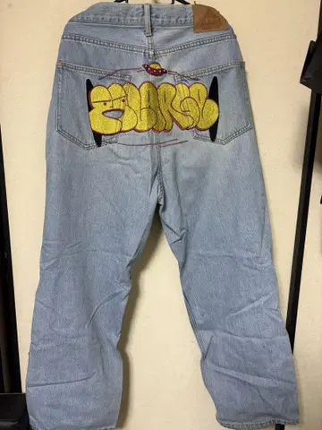 XLARGE 그래피티 자수 데님 34