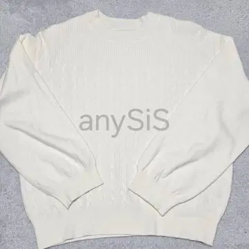 [ 미사용 새상품 ] anySiS 스웨터 긴팔 니트 화이트