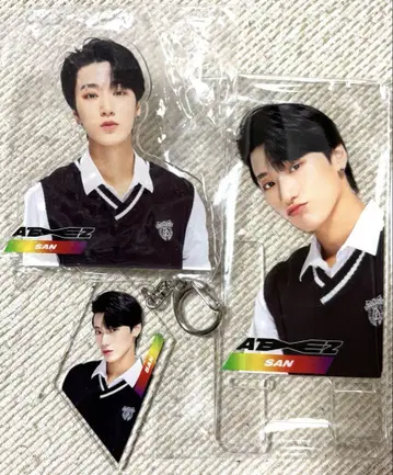 ATEEZ 산 스마트폰 스탠드, 클립, 아크릴 키링