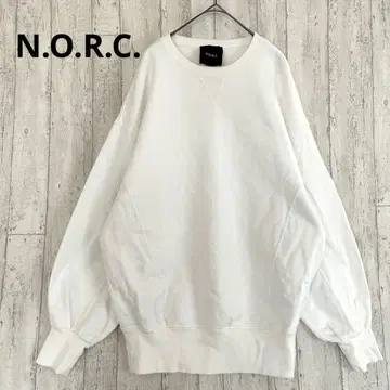 노크 N.O.R.C 맨투맨 [ M ] 트레이닝복 무지 화이트 루즈핏