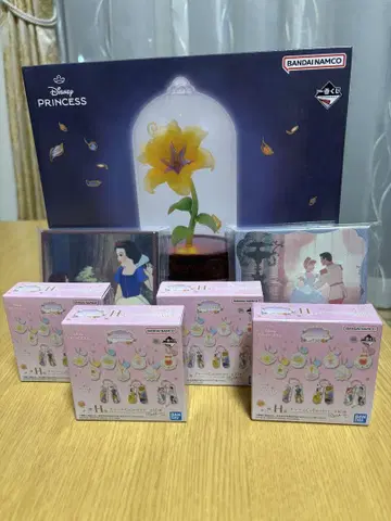 디즈니 프린세스 마법 꽃 라이트 + 덤 6점