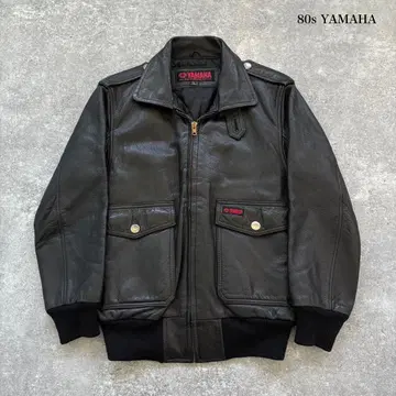 [YAMAHA] 야마하 A-2 가죽 자켓 플라이트 자켓 블랙