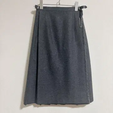 오닐 오브 더블린 워셔블 울 플리츠 랩 스커트 그레이
