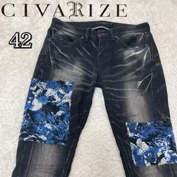초레어 디자인 CIVARIZE 시버라이즈 스키니 데님 팬츠 꽃무늬