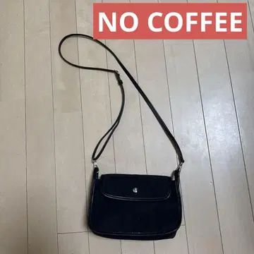 NO COFFEE 블랙 미디엄 숄더백