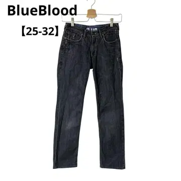 BlueBlood 스트레이트 데님 Y2K 다크 워시 25-32