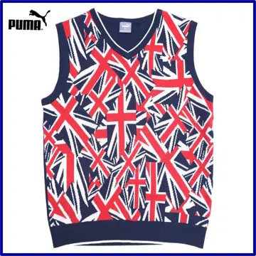 새상품급 XL 사이즈 푸마 [ PUMA ] 유니언 잭 V넥 베스트