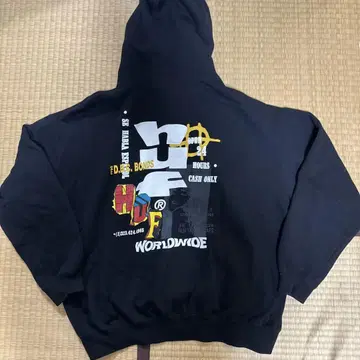 huf 하프 worldwide 후드티 백 로고 풀오버