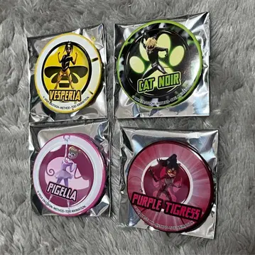 미라큘러스 캔뱃지 샤 노와르 피게라 퍼플 타이그리스 변신 뱅크