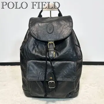 레어 POLO FIELD 백팩 빈티지 블랙 가죽