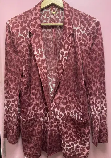 이타리야 GK 레오파드 무늬 라벤더 자켓 빈티지