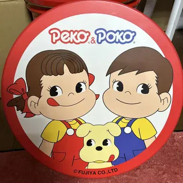 미사용 후지야 밀키 페코짱 40cm 원탁 접이식 레트로