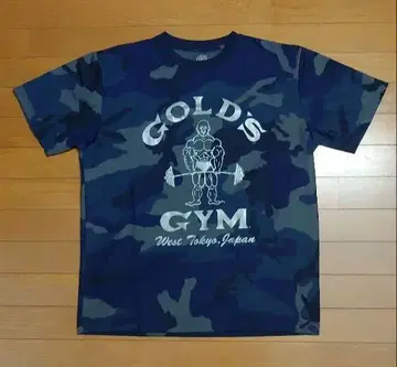 GOLD'S GYM 네임 드롭 T셔츠 카모플라쥬 허리