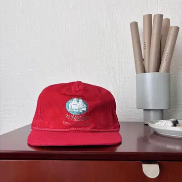 90s 코듀로이 수베니어 캡 캐나다 빨간색 BR39