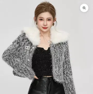 DALLA 퍼 트위드 자켓