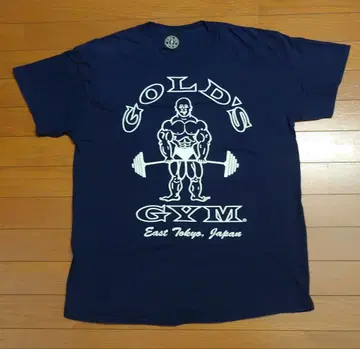 GOLD'S GYM 네임드롭 네이비 T셔츠