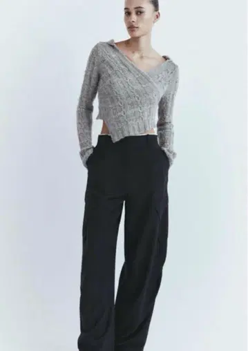 ZARA 비대칭 니트 구제 의류 노옴코어 해외 걸